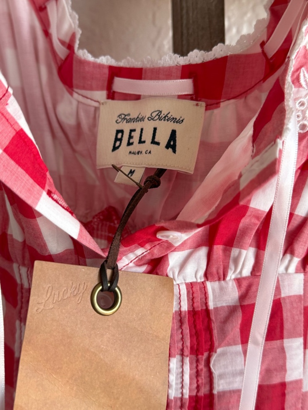 Frankie's Bikinis x Bella Hadid Gingham Maxi Dress - Picture 3 of 10
